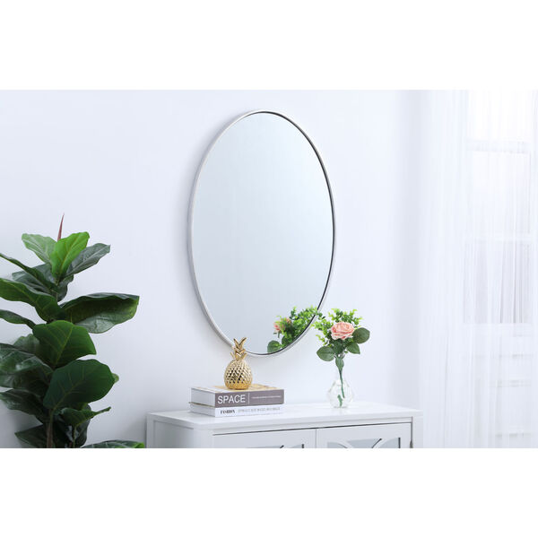 Eternity Silver 34-Inch Oval Mirror, image 3