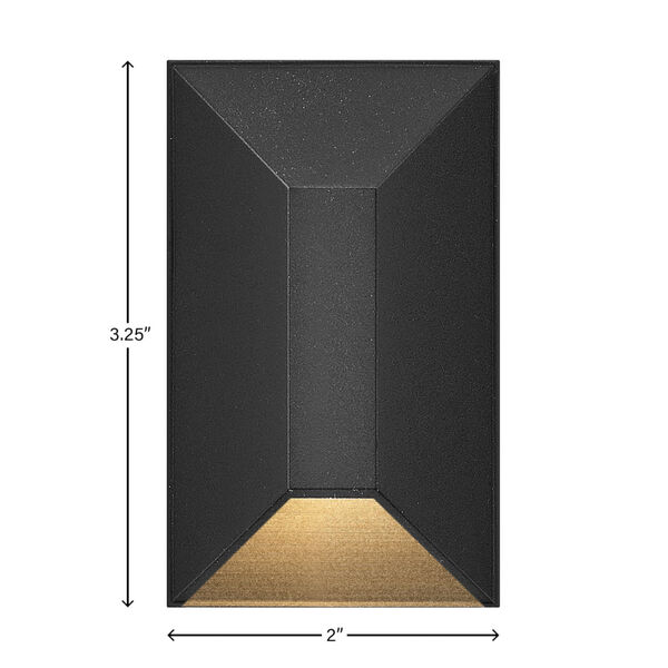 Nuvi Black Small Rectangular LED Deck Sconce, image 4