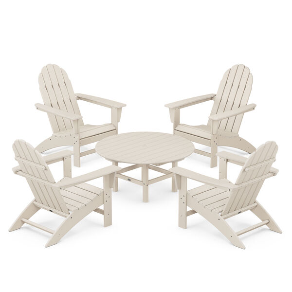 Vineyard Sand Adirondack Chair Conversation Set, 5-Piece, image 1