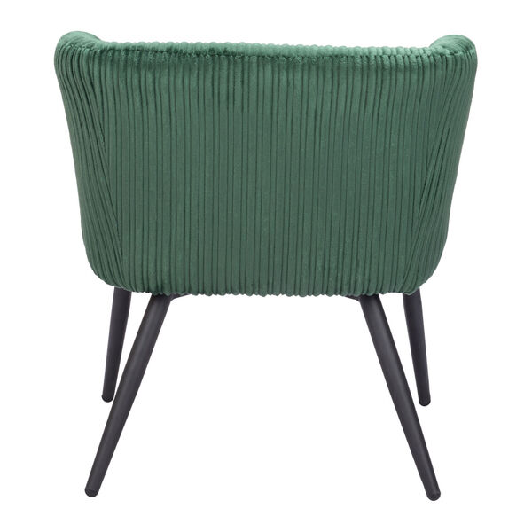 Papillion Green and Matte Black Accent Chair, image 4