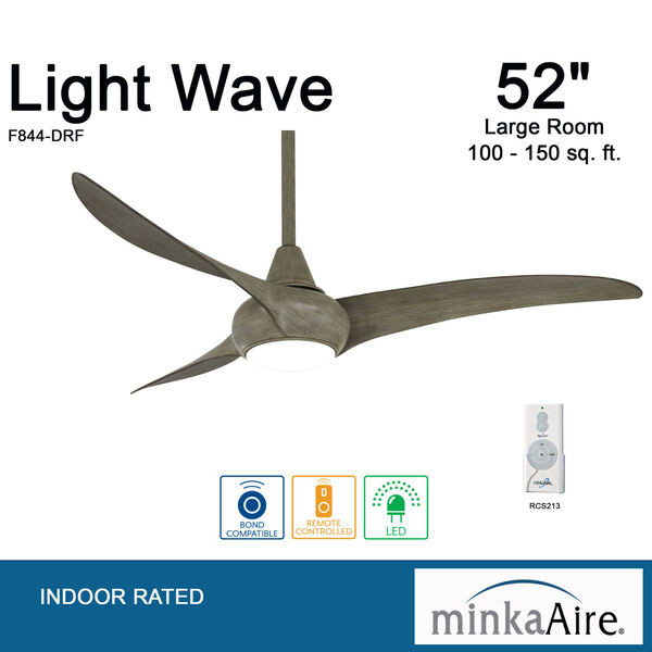 Light Wave Driftwood 52-Inch LED Ceiling Fan, image 5