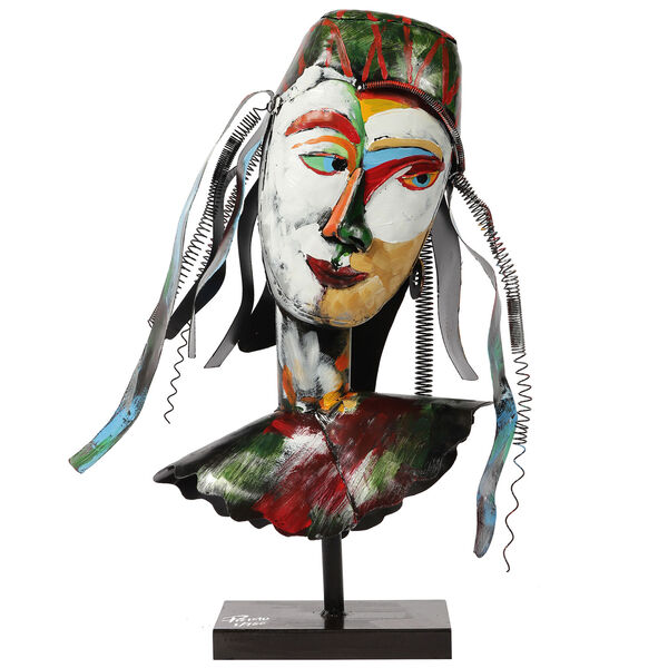 Homme 1 Iron Hand Painted Colorful Art Sculpture, image 2