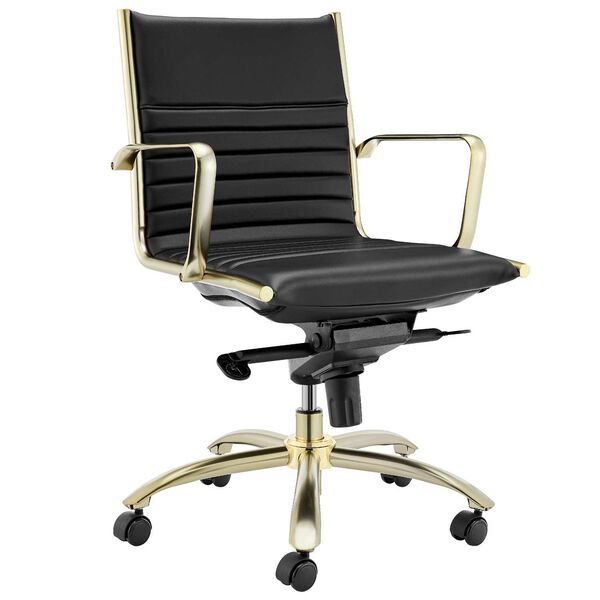 Dirk Black Low Back Office Chair, image 2