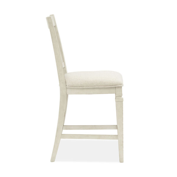 Newport White Counter Dining Chair with Upholstered Seat, image 3