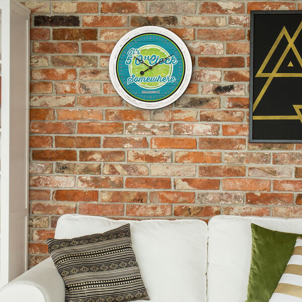 Blue and Green Margaritaville Outdoor Wall Clock, image 3