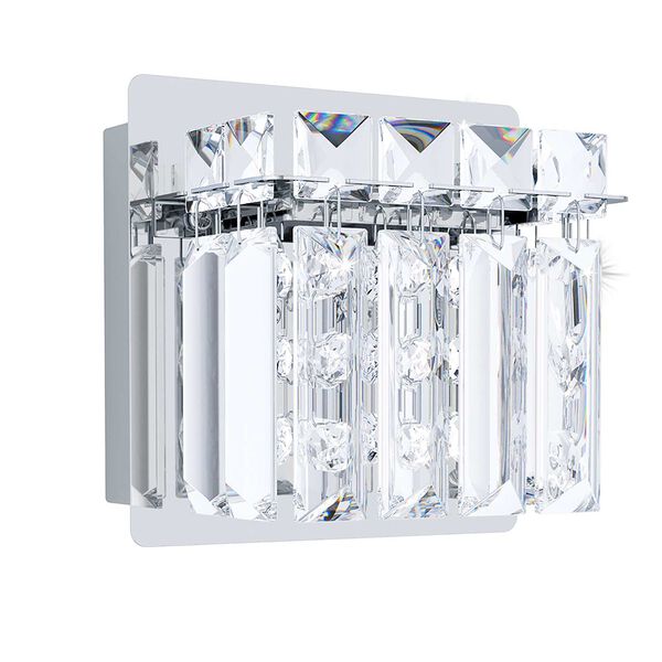 Fuetescusa Chrome Clear One-Light Wall Sconce, image 1