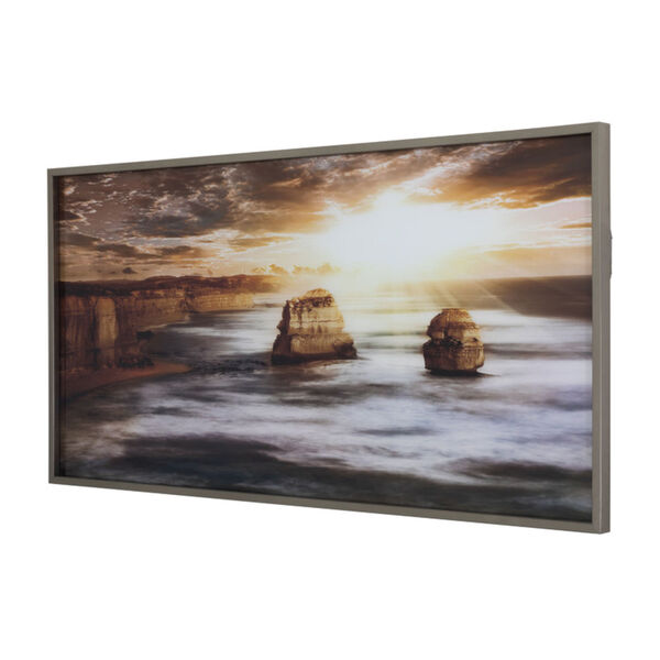 Brown White and Blue 60-Inch Ethereal Peace Landscape, image 2
