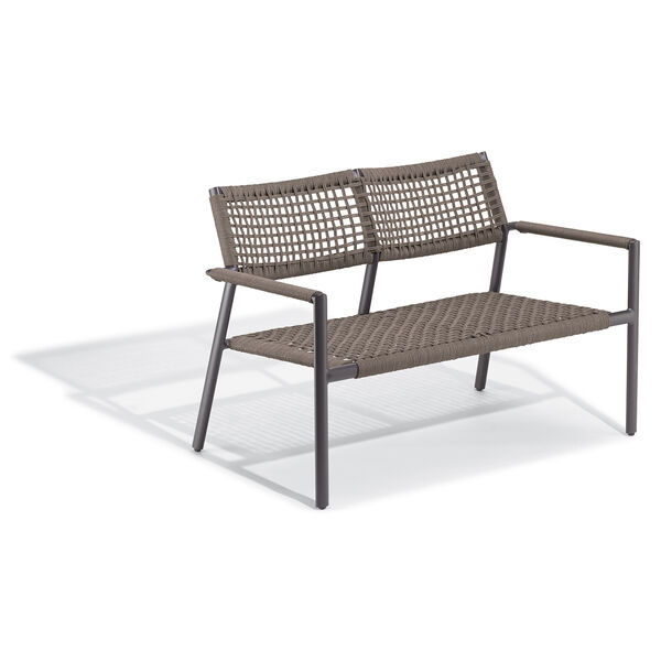 Eiland Composite Cord Mocha and Carbon Loveseat, image 1