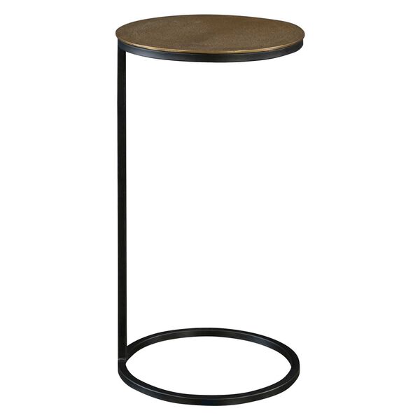 Brunei Aged Black and Gold Accent Table, image 1
