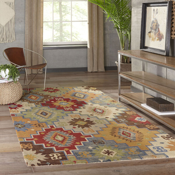 Tangier Multicolor Geometric Rectangular: 3 Ft. 6 In. x 5 Ft. 6 In. Rug, image 2