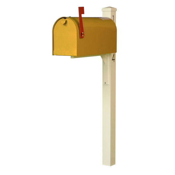 Rigby Yellow Curbside Mailbox and Post, image 2
