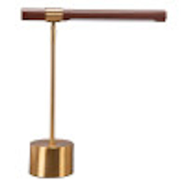 Kippy Brown and Brass LED Desk Lamp, image 3