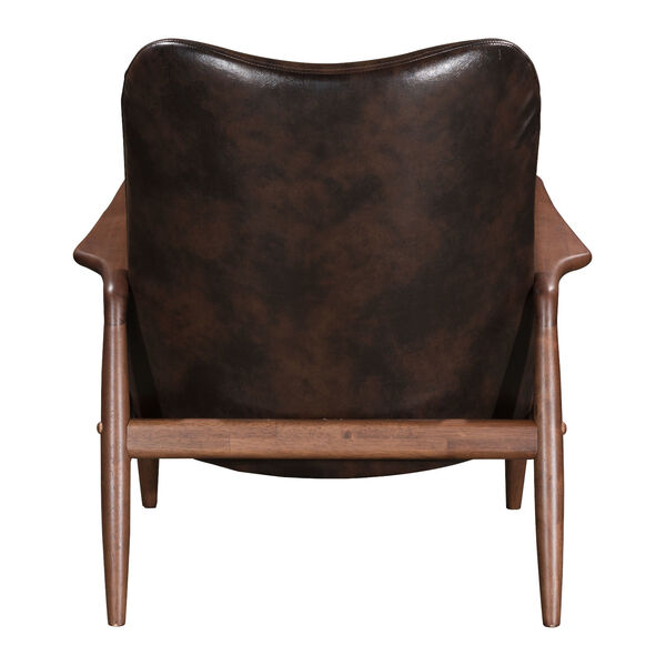 Bully Brown and Walnut Lounge Chair and Ottoman, image 6