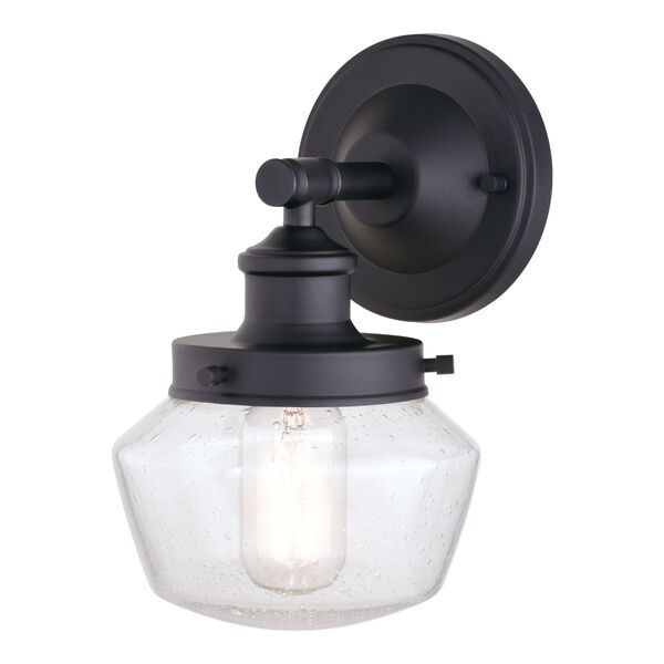Collins Matte Black One-Light Outdoor Wall Sconce, image 1