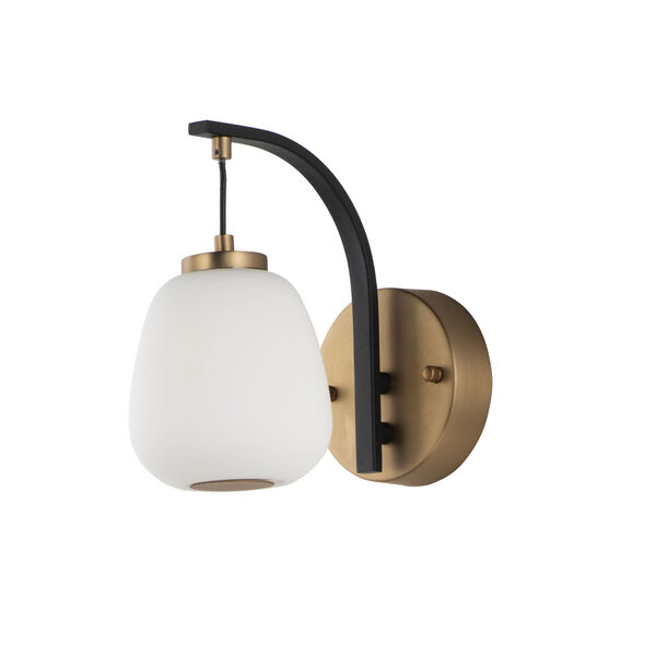 Brik Black and Gold 6-Inch One-Light LED Wall Sconce, image 1
