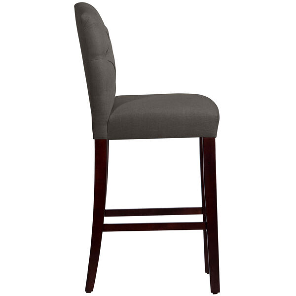 Linen Cindersmoke 46-Inch Tufted Arched Bar Stool, image 3