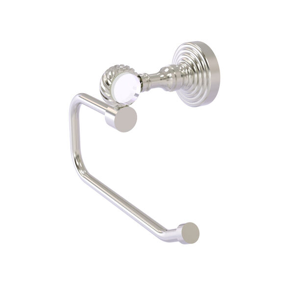 Pacific Grove Satin Nickel Six-Inch Toilet Tissue Holder with Twisted Accents, image 1