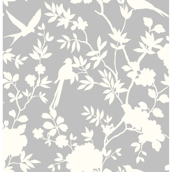 Lillian August Luxe Haven Gray Mono Toile Peel and Stick Wallpaper, image 2