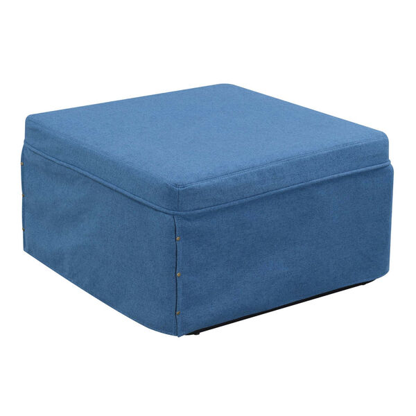 Designs4Comfort Blue Folding Bed Ottoman, image 2