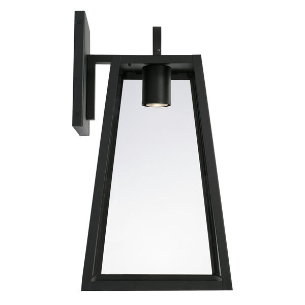 Leighton Black 12-Inch One-Light Minimal Light Pollution Outdoor Wall Lantern with Clear Glass, image 4