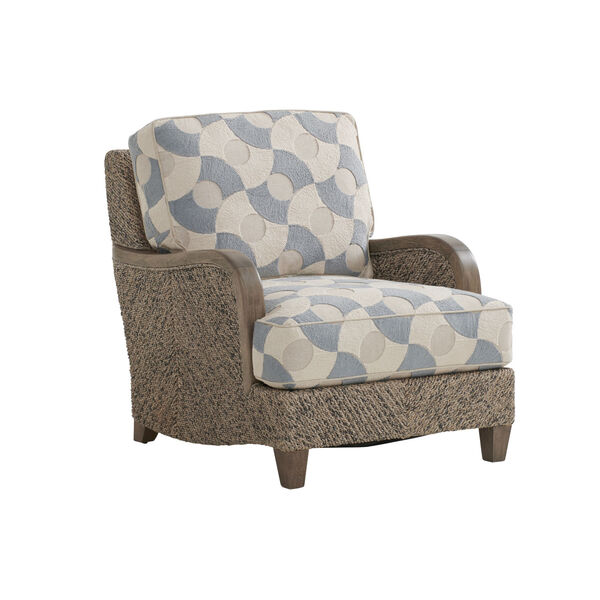 Upholstery Brown Blue Thayer Chair, image 1