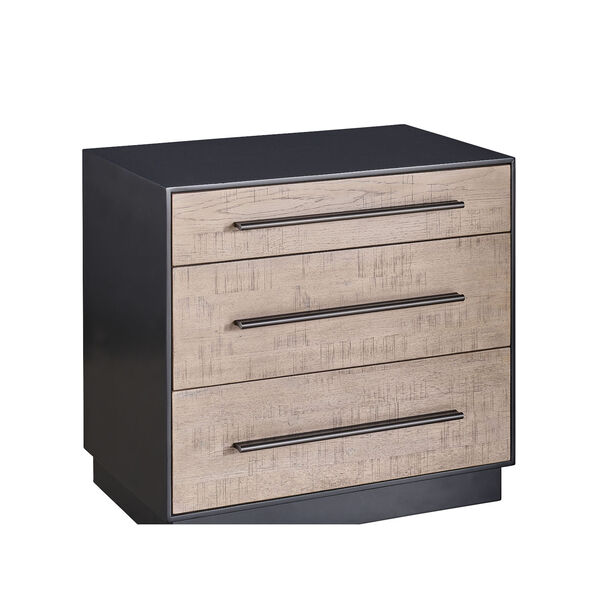 Calloway Beige and Black Bedside Table, image 2