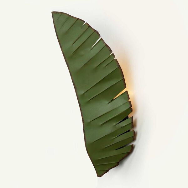 Banana Leaf Green Three-Light Wall Sconce, image 2