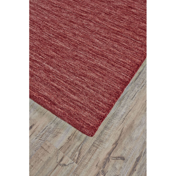 Luna Hand Woven Marled Wool Red Area Rug, image 3