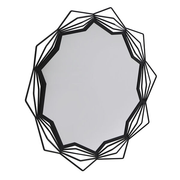 Christina Black Star Geometric Frame Wall Mirror, image 2