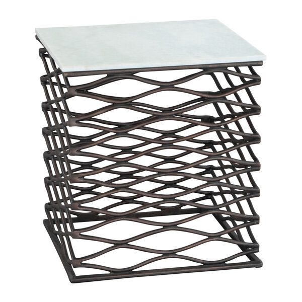 Duke Bronze and White Side Table, image 1