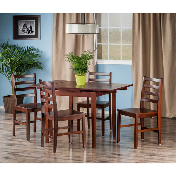 Pullman 5-Piece Set Extension Table with Ladder Back Chairs, image 5
