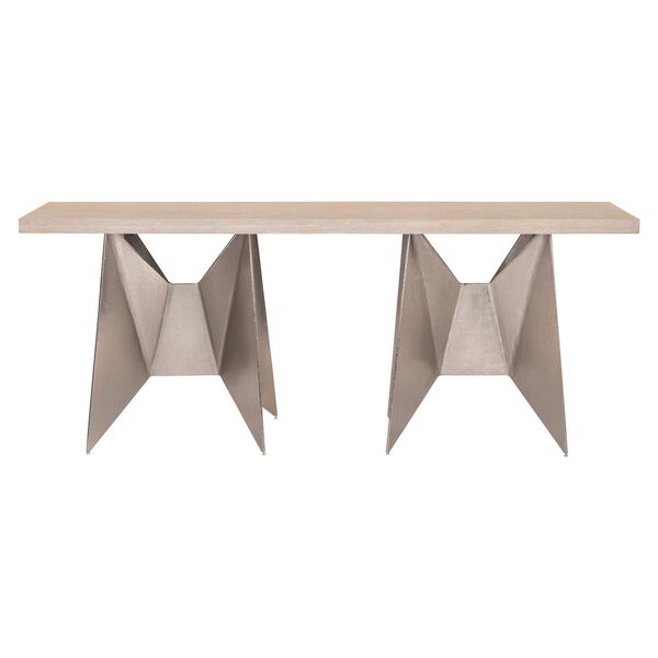 Solaria Dune and Nickel Console Table, image 1