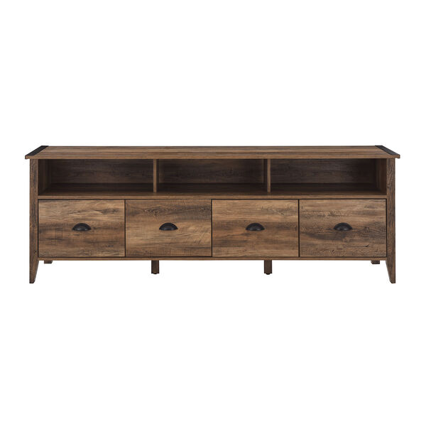 Clair Rustic Oak TV Stand with Four Drawers, image 2