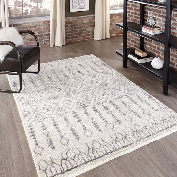 Lima Moroccan Shag Ivory Rectangular: 7 Ft. 10 In. x 9 Ft. 10 In. Rug, image 2