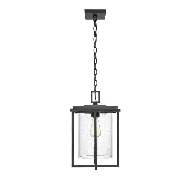 Adair Powder Coated Black One-Light Outdoor Hanging Lantern, image 1
