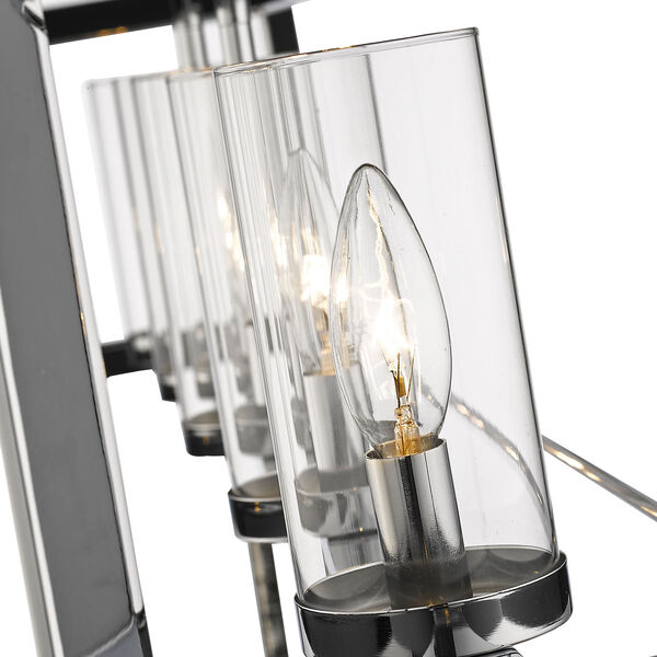 Smyth Chrome Five-Light Linear Pendant with Clear Glass, image 5