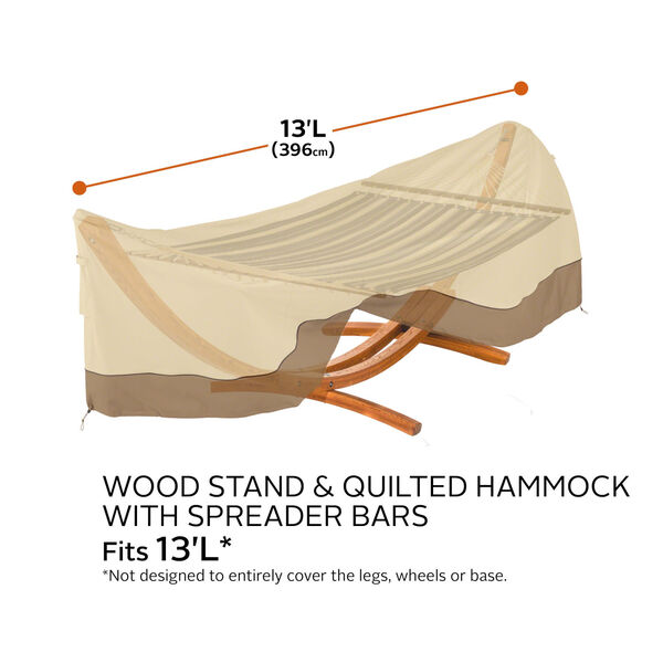 Ash Beige and Brown 13-Foot Framed Hammock and Stand Cover, image 4