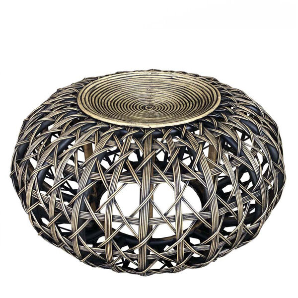 Natural Open Weave Ottoman, image 2
