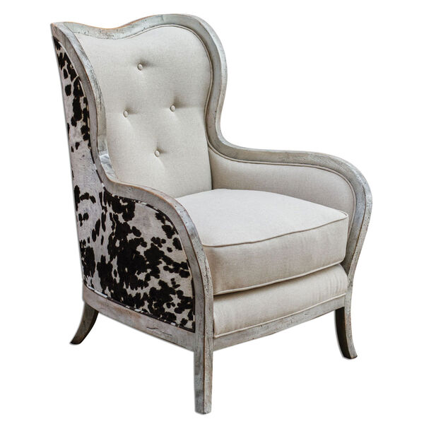 Chalina Bone White 42-Inch Arm Chair, image 1