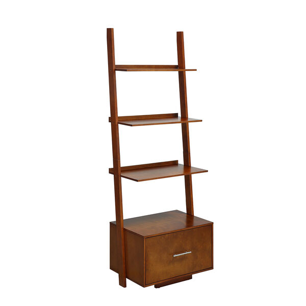 American Heritage Ladder Bookcase with File Drawer, image 3