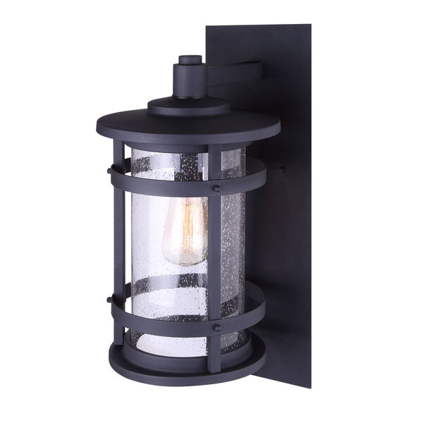 Black Six-Inch One-Light Outdoor Wall Mount, image 1