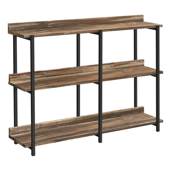 Brown 3-Tier Console Table, image 1
