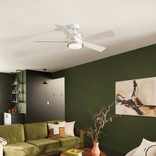 Salvo White LED 56-Inch Ceiling Fan, image 2