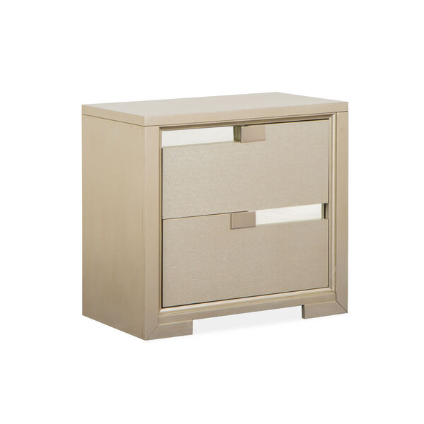 Chantelle Champagne Nightstand with Drawer, image 1