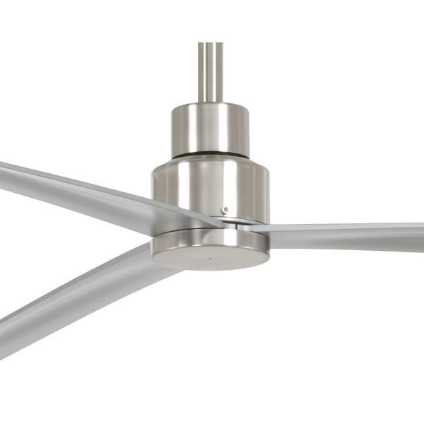 Simple Brushed Nickel 65-Inch Outdoor Ceiling Fan, image 3