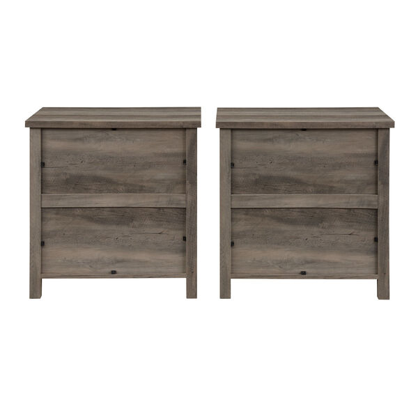 Odette Gray Wash Three-Drawer Framed Nightstand, Set of Two, image 6