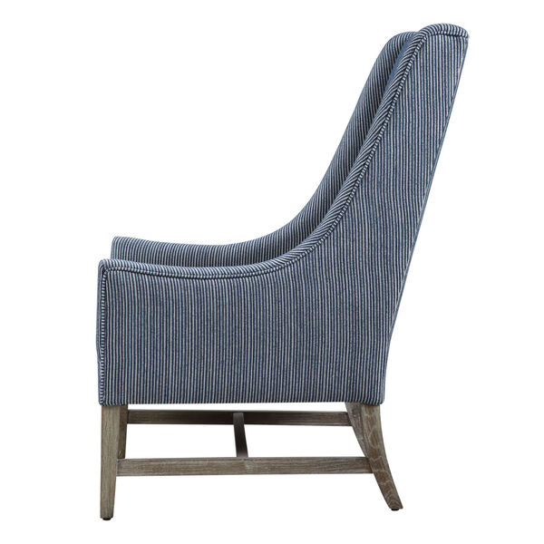 Galiot Blue and White Arm Chair, image 3