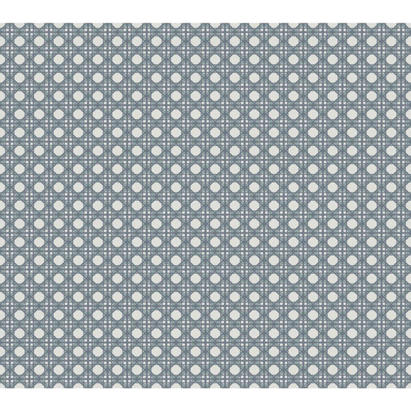 Conservatory Gray Rattan Overlay Lattice Wallpaper, image 1