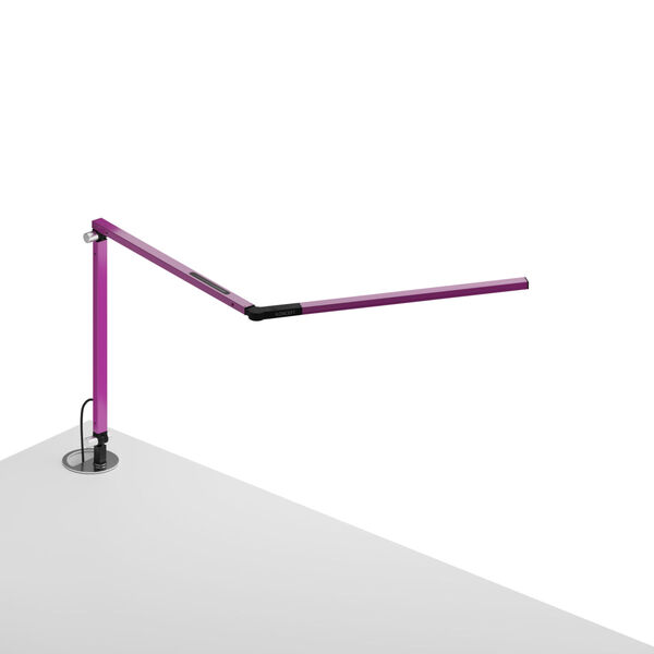 Z-Bar Purple LED Desk Lamp with Grommet Mount, image 1