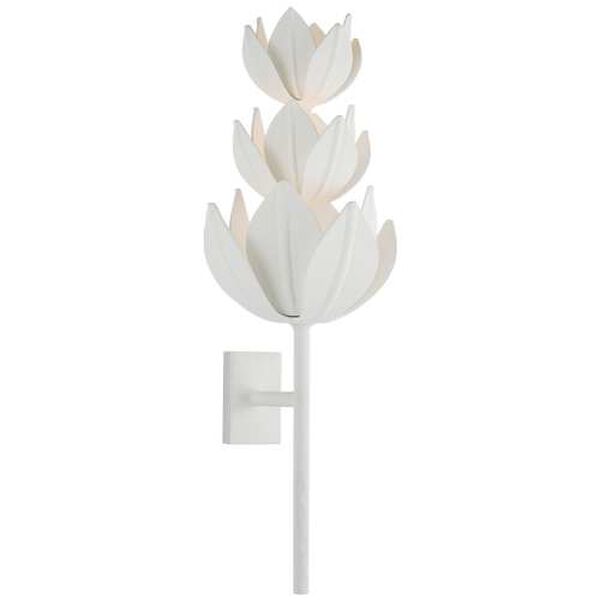 Alberto Plaster White LED Extra Large Two Tier Wall Sconce by Julie Neill, image 1